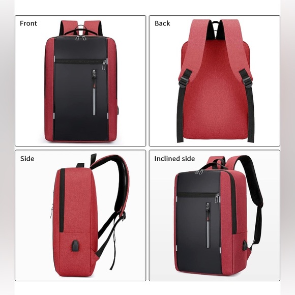 Laptop Backpack with USB Charging Port Travel and Daily Business School Backpack - Picture 6 of 6